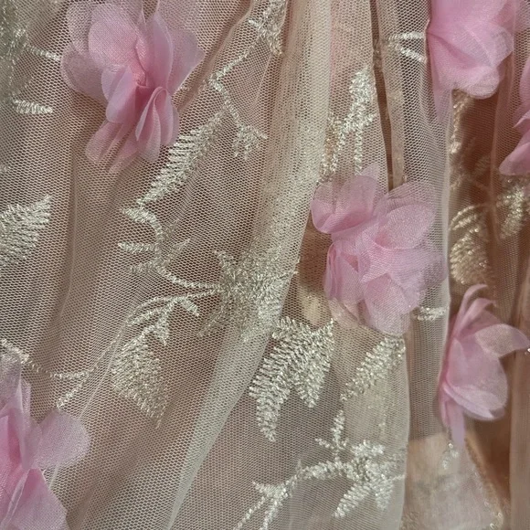 Weissman Pink and Cream Formal Kids Dress - Picture 7 of 12